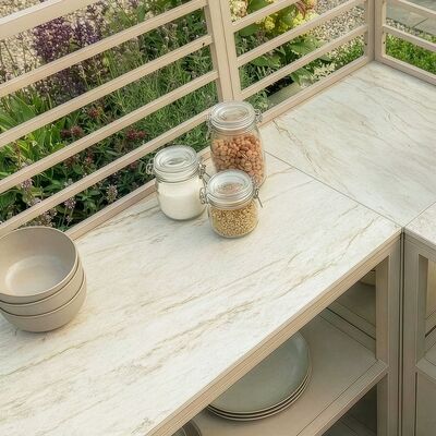 Sicily 3pc Outdoor Kitchen  with Sintered Top - Latte