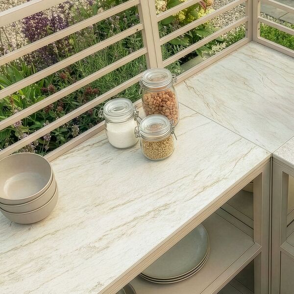 Sicily 3pc Outdoor Kitchen  with Sintered Top - Latte