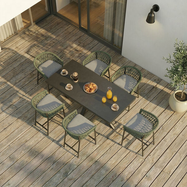 Monaco 6 Seat Low Bar Set  - Ivy Green