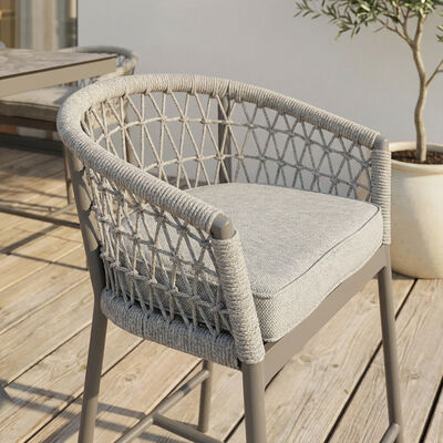 Monaco 6 Seat Low Bar Table - Cool Linen