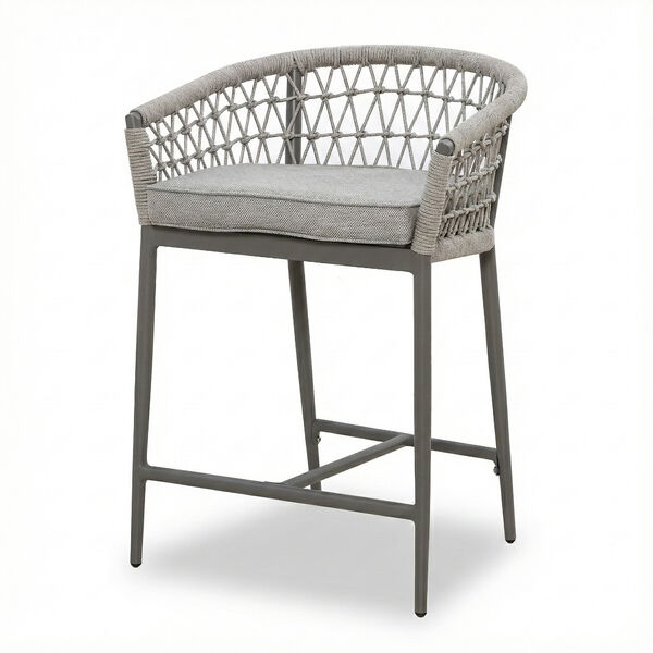 Monaco 6 Seat Low Bar Table - Cool Linen