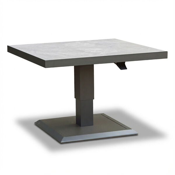 Monaco Square Corner Dining Set with Rising Table - Cool Linen