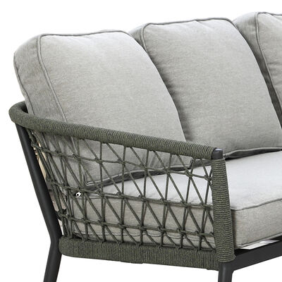 Monaco Square Corner Dining Set with Rising Table - Ivy Green