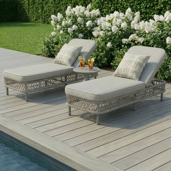 Monaco 3pc Sunlounger Set - Cool Linen