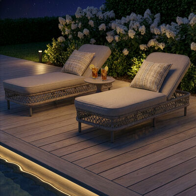 Monaco 3pc Sunlounger Set - Cool Linen