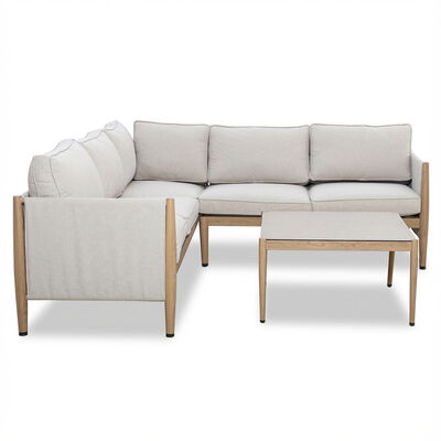 Burford Small Corner Sofa Set - With SeasonSure Cushions - Almond