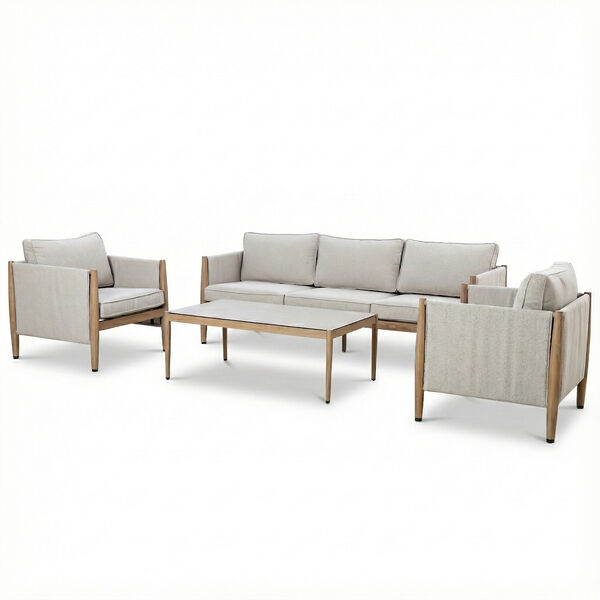 Burford 3 Seat  Sofa Set - With SeasonSure Cushions - Almond