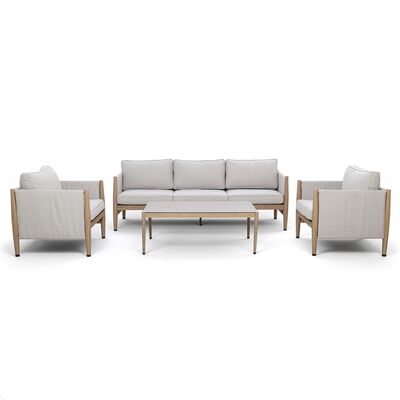 Burford 3 Seat  Sofa Set - With SeasonSure Cushions - Almond