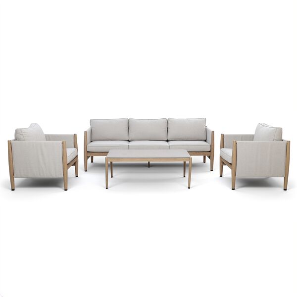 Burford 3 Seat  Sofa Set - With SeasonSure Cushions - Almond