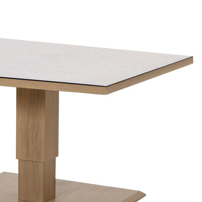 Burford Small Corner Dining Set With Rising Table - with SeasonSure Cushions - Almond