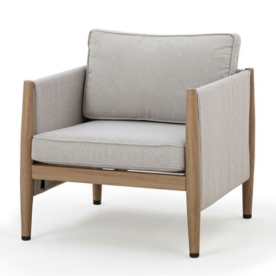 Burford Large Corner Sofa Set with Rising Table and Armchair with SeasonSure Cushions - Almond