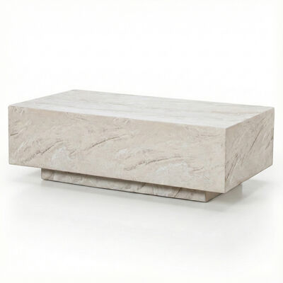 Burford 3 Seat Sofa Set with  Rectangular Sintered Stone Table - Almond