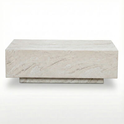 Burford 3 Seat Sofa Set with  Rectangular Sintered Stone Table - Almond