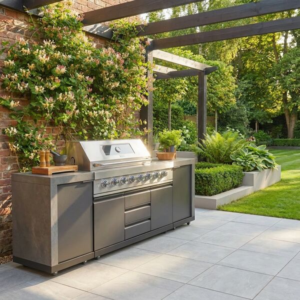 Maze Ember Linear Outdoor Kitchen With Gas BBQ & Cupboards