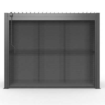 Como Free Standing BBQ Shelter with LED Lights - with Back Panel Side Louvre annd Blind- Grey