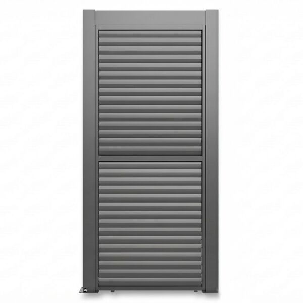 Como Free Standing BBQ Shelter with LED Lights - Side Louvre and Blind - Grey