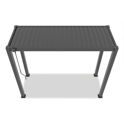 Como Free Standing BBQ Shelter with LED Lights - Side Louvre and Blind - Grey