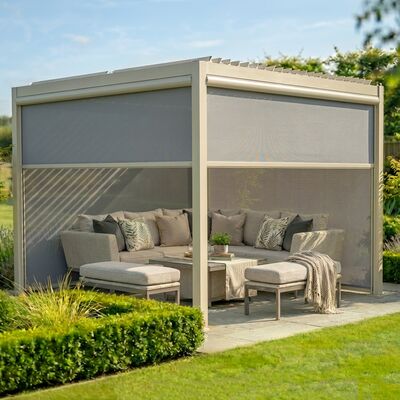 Como Pergola Aluminium Square 30x30 Frame Only - Latte