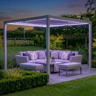 Como Pergola Aluminium Square 30x30 Frame Only - Latte