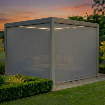 Como Pergola Aluminium Square 30x30 Frame Only - Latte
