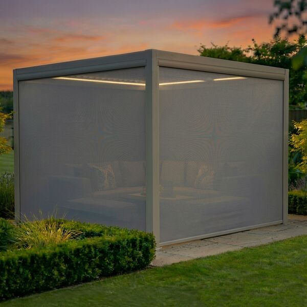 Como Pergola Aluminium Square 30x30 Frame Only - Latte