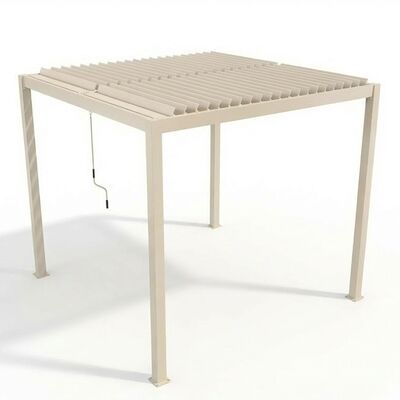 Como Pergola Aluminium Square 30x30 Frame Only - Latte