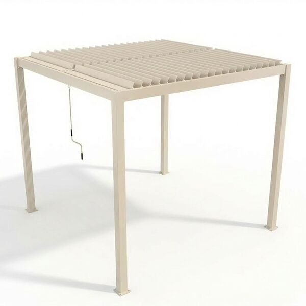 Como Pergola Aluminium Square 30x30 Frame Only - Latte