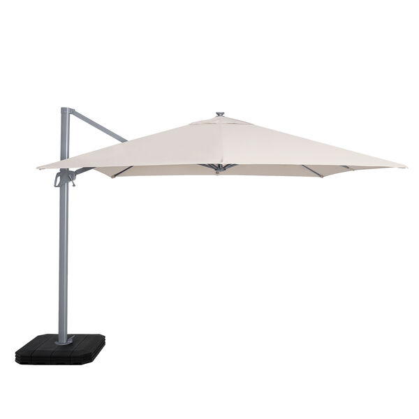 Maze - Zeus 3m Square Rotating Cantilever Parasol With LED Lights - Beige product image