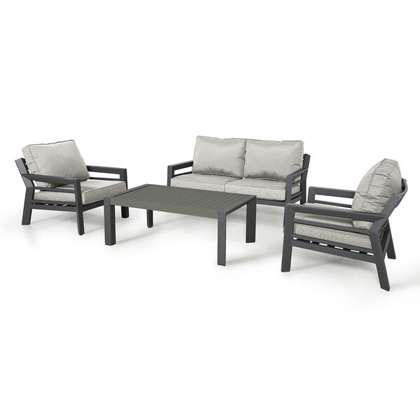 Maze - New York 2 Seat Aluminium Sofa Set - Dove Grey product image
