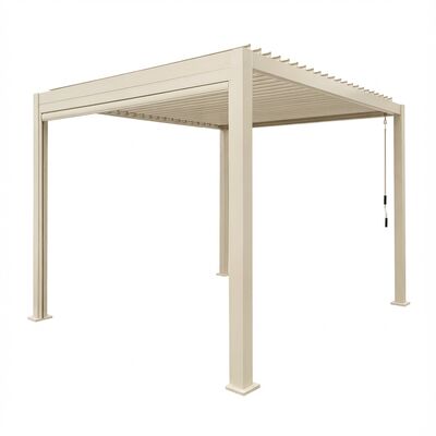 Jupiter Pergola Aluminium Rectangular 30x30 - Frame Only - Latte