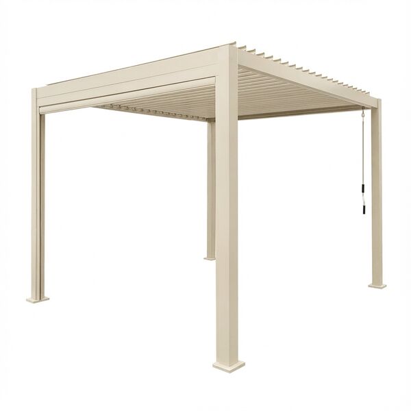 Jupiter Pergola Aluminium Rectangular 30x30 - Frame Only - Latte