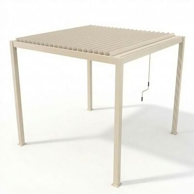 Jupiter Pergola Aluminium Rectangular 30x30 - Frame Only - Latte
