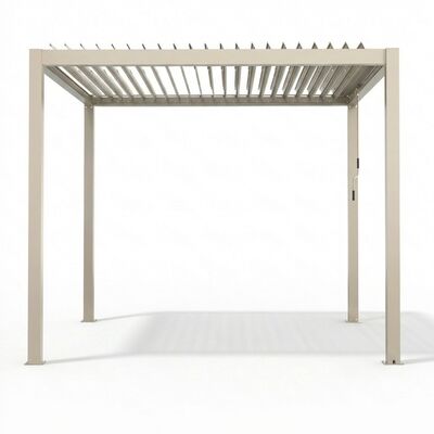 Jupiter Pergola Aluminium Rectangular 30x30 - Frame Only - Latte