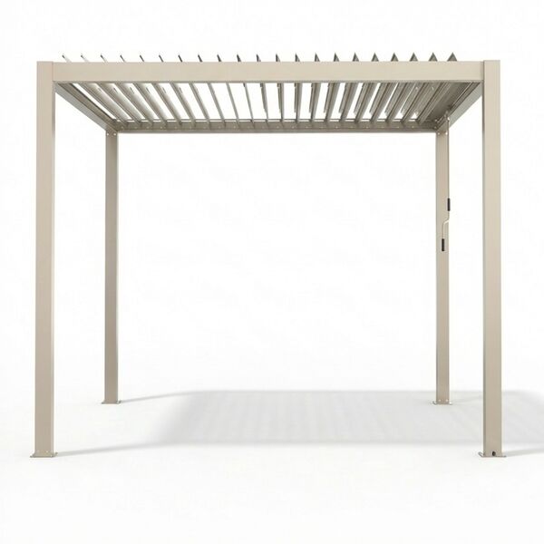 Jupiter Pergola Aluminium Rectangular 30x30 - Frame Only - Latte