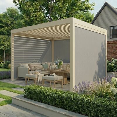 Jupiter Pergola Aluminium Rectangular 30x40 - Frame Only - Latte