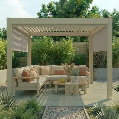 Jupiter Pergola - Zip Blind For 3m Side - Latte