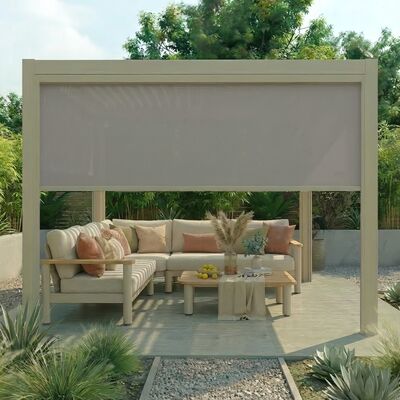 Jupiter Pergola - Zip Blind For 3m Side - Latte