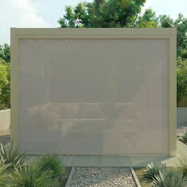 Jupiter Pergola - Zip Blind For 3m Side - Latte