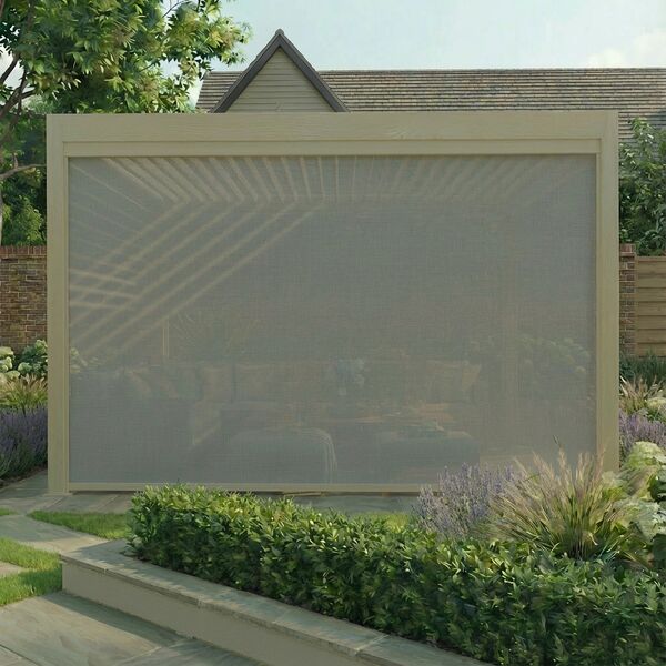 Jupiter Pergola - Zip Blind For 4m Side - Latte