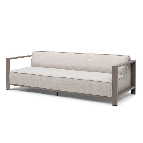 Ibiza 3 Seat Sofa Set With Square Coffee Table - Latte