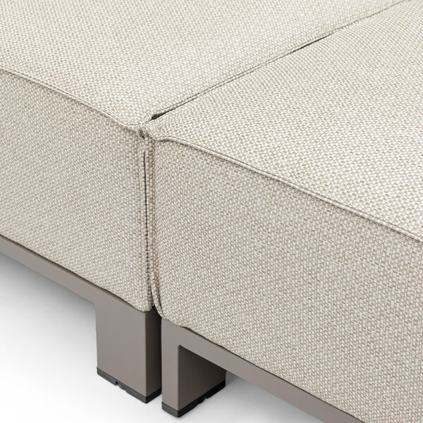 Ibiza U Shape Sofa Set With Square Coffee Table - Latte