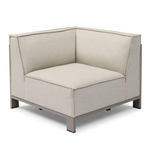 Ibiza U Shape Sofa Set With Square Coffee Table - Latte