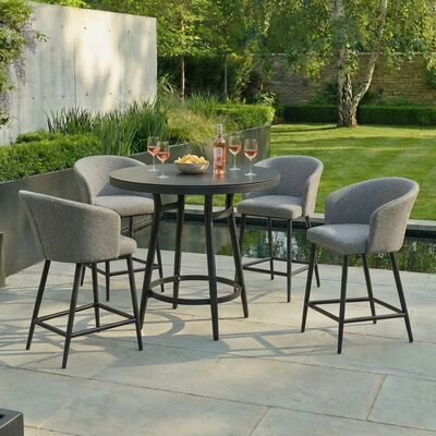 Zen 4 Seat Small Bar Set - Zinc Grey