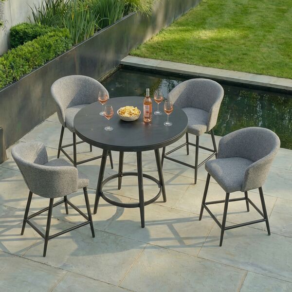 Zen 4 Seat Small Bar Set - Zinc Grey