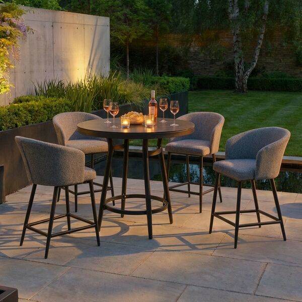 Zen 4 Seat Small Bar Set - Zinc Grey