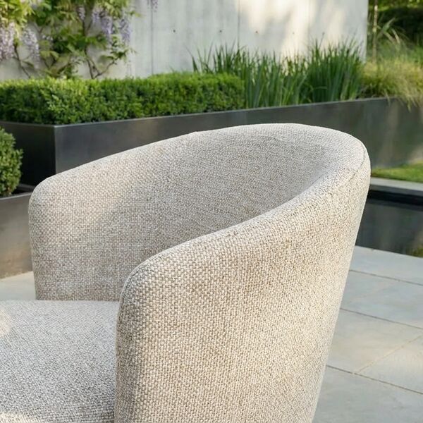 Fabric Zen Small Bar Stool - Latte