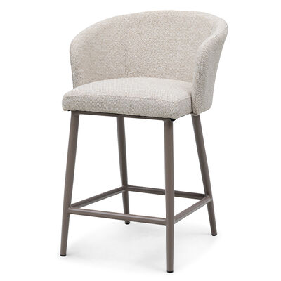 Fabric Zen Small Bar Stool - Latte