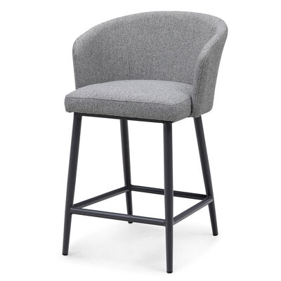 Fabric Zen Small Bar Stool - Zinc Grey