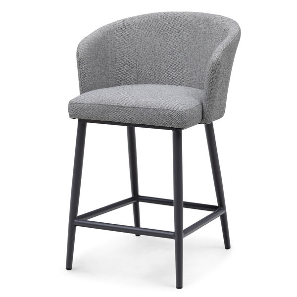 Fabric Zen Small Bar Stool - Zinc Grey
