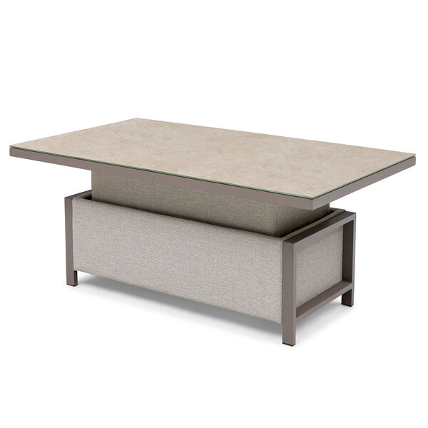 Pulse 3 Seat Sofa Set with Rising Table - Latte